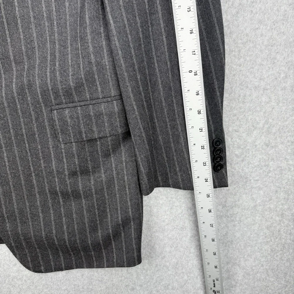 Ermenegildo Zegna Blazer Mens‎ 54R Gray Striped Neiman Marcus Wool Sports Coat